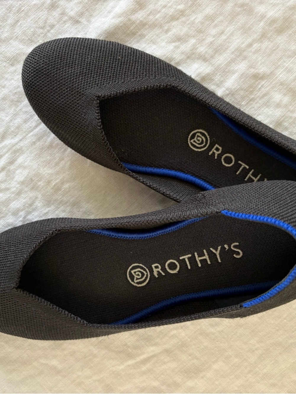 Rothy's Size 8 Black Knit Ballet Flats